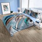 Cattleya Mystery 3D Temalı Pamuk Saten Çift Kişilik Nevresim Takımı