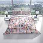 Cattleya Colorful 3D Temalı Pamuk Saten Çift Kişilik Nevresim Takımı