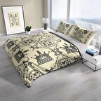 Cattleya King 3D Temalı Pamuk Saten Çift Kişilik Nevresim Takımı