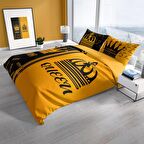 Cattleya King-Queen 3D Temalı Pamuk Saten Çift Kişilik Nevresim Takımı