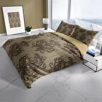 Monohome Perlasera Harmony 3D Temalı Pamuk Saten Çift Kişilik Nevresim Takımı
