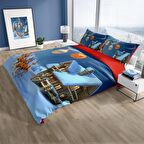 Monohome Perlasera NY Wish 3D Temalı Pamuk Saten Çift Kişilik Nevresim Takımı