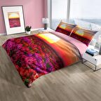 Monohome Perlasera Sunset 3D Temalı Pamuk Saten Çift Kişilik Nevresim Takımı