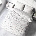 Monohome Terrazzo 3D Temalı Pamuk Saten Çift Kişilik Nevresim Takımı