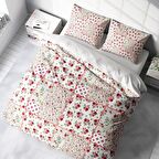 Monohome Rose Branch Çiçekli Pamuk Saten Çift Kişilik Nevresim Takımı