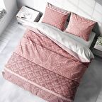 Monohome Pink Sumurg 3D Temalı Pamuk Saten Çift Kişilik Nevresim Takımı