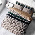 Monohome Örgü 5 3D Temalı Pamuk Saten Çift Kişilik Nevresim Takımı