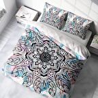 Monohome Ethnic Mandala2 3D Temalı Pamuk Saten Çift Kişilik Nevresim Takımı