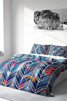 Nevresim Takımı %100 Doğal Pamuk Çift Kişilik 3d Digital Blue Pattern