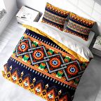 Monohome Oriental Ethnic 3D Temalı Pamuk Saten Çift Kişilik Nevresim Takımı