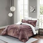 Monohome Marble Shiny 3D Temalı Pamuk Saten Çift Kişilik Nevresim Takımı