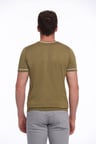 Yeşil Slim Fit Basic Bisiklet Yaka Triko Tişört | S