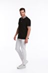 Siyah %100 Pamuk Regular Fit Polo Yaka Tişört | S