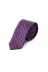 Lila 1 Desenli Micro Casual Kravat