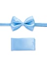 Mavi Saten Papyon Mendil Set | STD