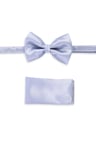 Gri Saten Papyon Mendil Set | STD
