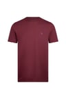 Bordo Regular Fit Bisiklet Yaka Pamuklu Basic Tişört | L