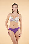 Estiva Desenli Emprime Kaplı Bikini Takımı - Lila