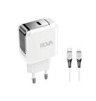 Rova SB110L PD Tek C Giriş 1 M C-L iPhone Kablolu Şarj Başlığı 20W