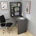 Arnetti Sedir Açılır Kapanır Raflı Çalışma Masası Antrasit 