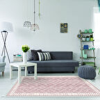 Alanur Trend Kaymaz Dod Tabanlı Saçaklı Dijital Halı