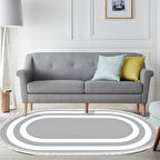 Eko Trend Djt Halı Yıkanabilir Kaymaz Taban 2229M Oval Bordürlü