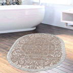 Eko Trend Djt Banyo Paspası Yıkanabilir Kaymaz Taban 1488 Oval Modern