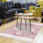 Alanur Yıldız Kaymaz Deri Tabanlı Saçaklı Dijital Halı