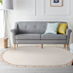 Rex Puffy Pelüş Hali Oval Halı