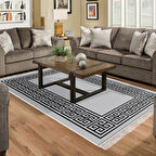 Alanur Star Kaymaz Pamuk Tabanlı Saçaklı Dijital Halı