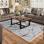 Alanur Trend Keçe Tabanlı Saçaklı Dijital Halı