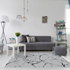 Alanur Yıldız Deri Tabanlı Saçaklı Dijital Halı