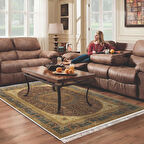 Alanur Star Kaymaz Pamuk Tabanlı Saçaklı Dijital Halı