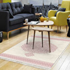 Alanur Yıldız Kaymaz Deri Tabanlı Saçaklı Dijital Halı