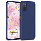 Microsonic Matte Silicone Oppo A52 Kılıf Lacivert
