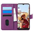 Microsonic General Mobile GM 10 Kılıf Fabric Book Wallet Mor