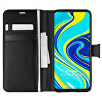 Microsonic Xiaomi Redmi Note 9 Pro Max Kılıf Delux Leather Wallet Siyah