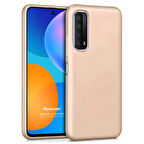 Microsonic Matte Silicone Huawei P Smart 2021 Kılıf Gold