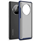 Microsonic Huawei Mate 40 Pro Kılıf Frosted Frame Lacivert