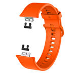 Microsonic Huawei Watch Fit Kordon, Silicone Sport Band Turuncu