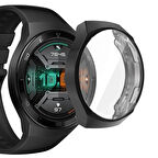Microsonic Huawei Watch GT 2e Kılıf 360 Full Round Soft Silicone Siyah