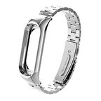 Microsonic Xiaomi Mi Band 6 Metal Stainless Steel Kordon Gümüş