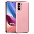 Microsonic Matte Silicone Xiaomi Redmi K40 Kılıf Rose Gold