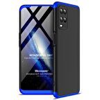 Microsonic Oppo A54 4G Kılıf Double Dip 360 Protective Siyah Mavi