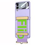 Microsonic Samsung Galaxy Z Flip 3 Kılıf Flio Strap Mor