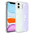 Microsonic Apple iPhone 12 Braille Feel Desenli Kılıf Moon