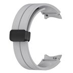 Microsonic Samsung Galaxy Watch 4 Classic 46mm Kordon Ribbon Line Gri