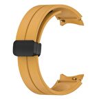 Microsonic Samsung Galaxy Watch 4 Classic 42mm Kordon Ribbon Line Sarı