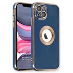 Microsonic Apple iPhone 14 Kılıf Flash Stamp Lacivert