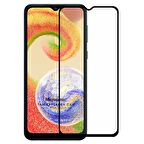 Microsonic Samsung Galaxy A04 Tam Kaplayan Temperli Cam Ekran Koruyucu Siyah